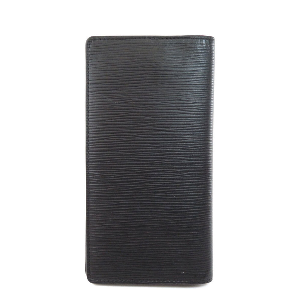 Louis Vuitton Epi Portefeuille Leather Long Wallet coin Brazza purse Black